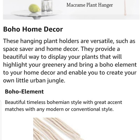 🆕3pc Modern BÖHÖ Macramé Plant Hangers Uniquely Hand Crafted [Indoors/Outdoors] - Picture 11 of 16